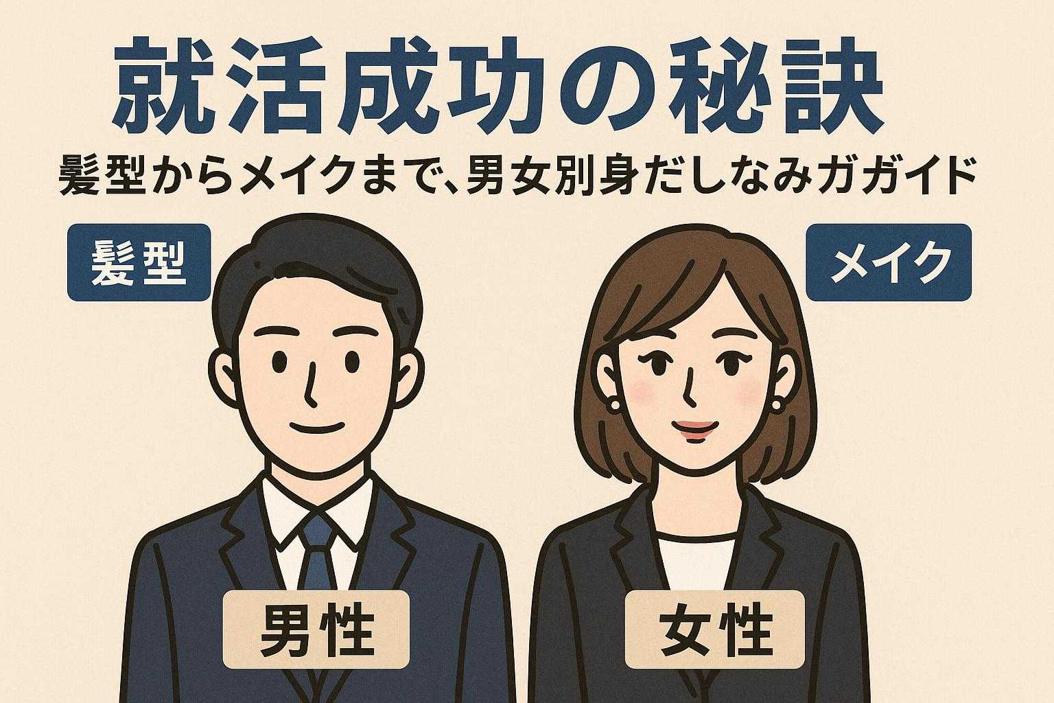 就活成功の秘訣:髪型からメイクまで、男女別身だしなみガイド