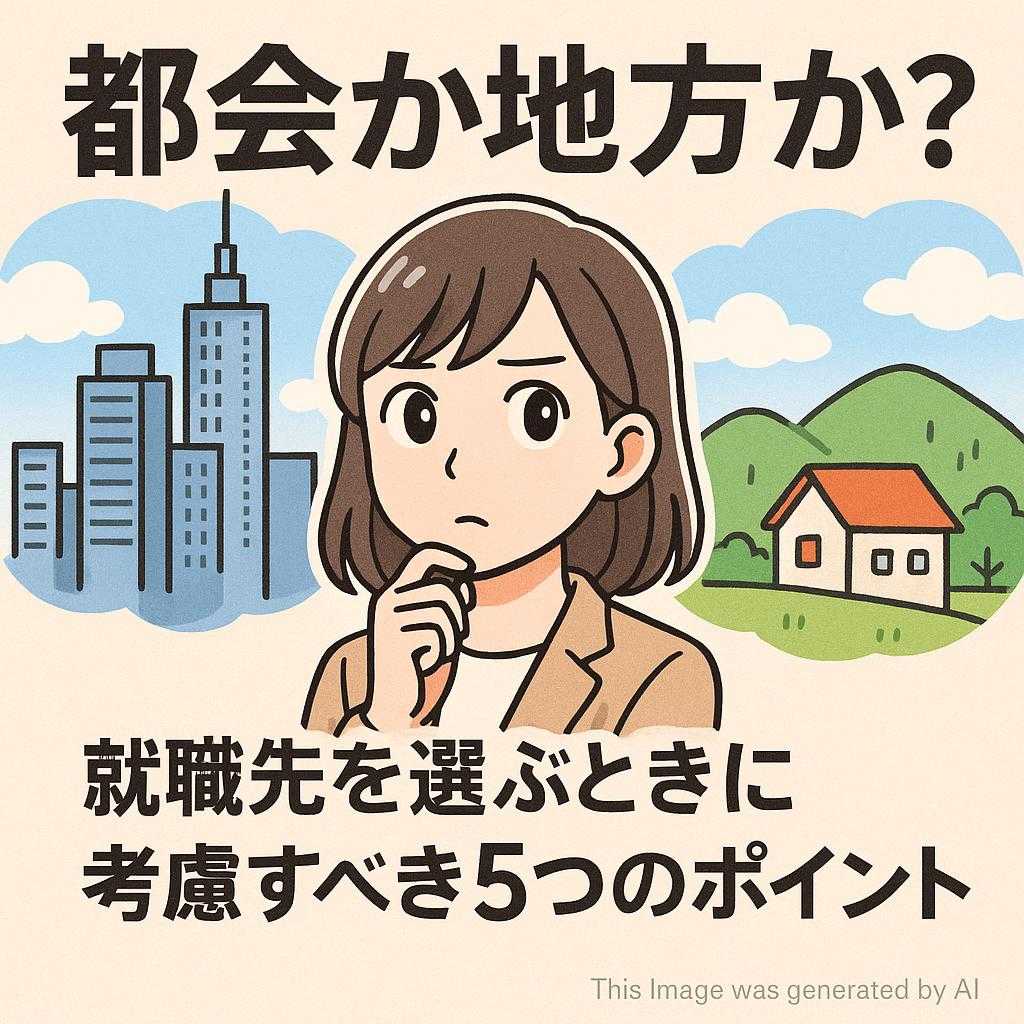 都会か地方か？就職先を選ぶときに考慮すべき5つのポイント