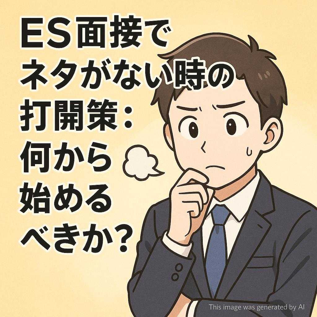 ES面接でネタがない時の打開策：何から始めるべきか？