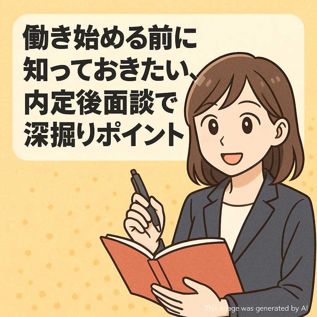 働き始める前に知っておきたい、内定後面談での深掘りポイント