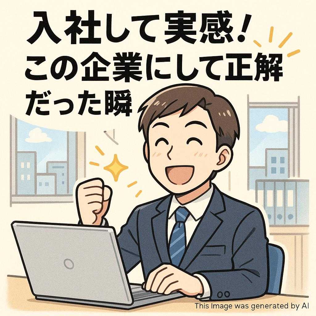 入社して実感!この企業にして正解だった瞬間