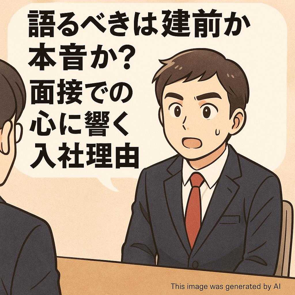 語るべきは建前か本音か?面接での心に響く入社理由