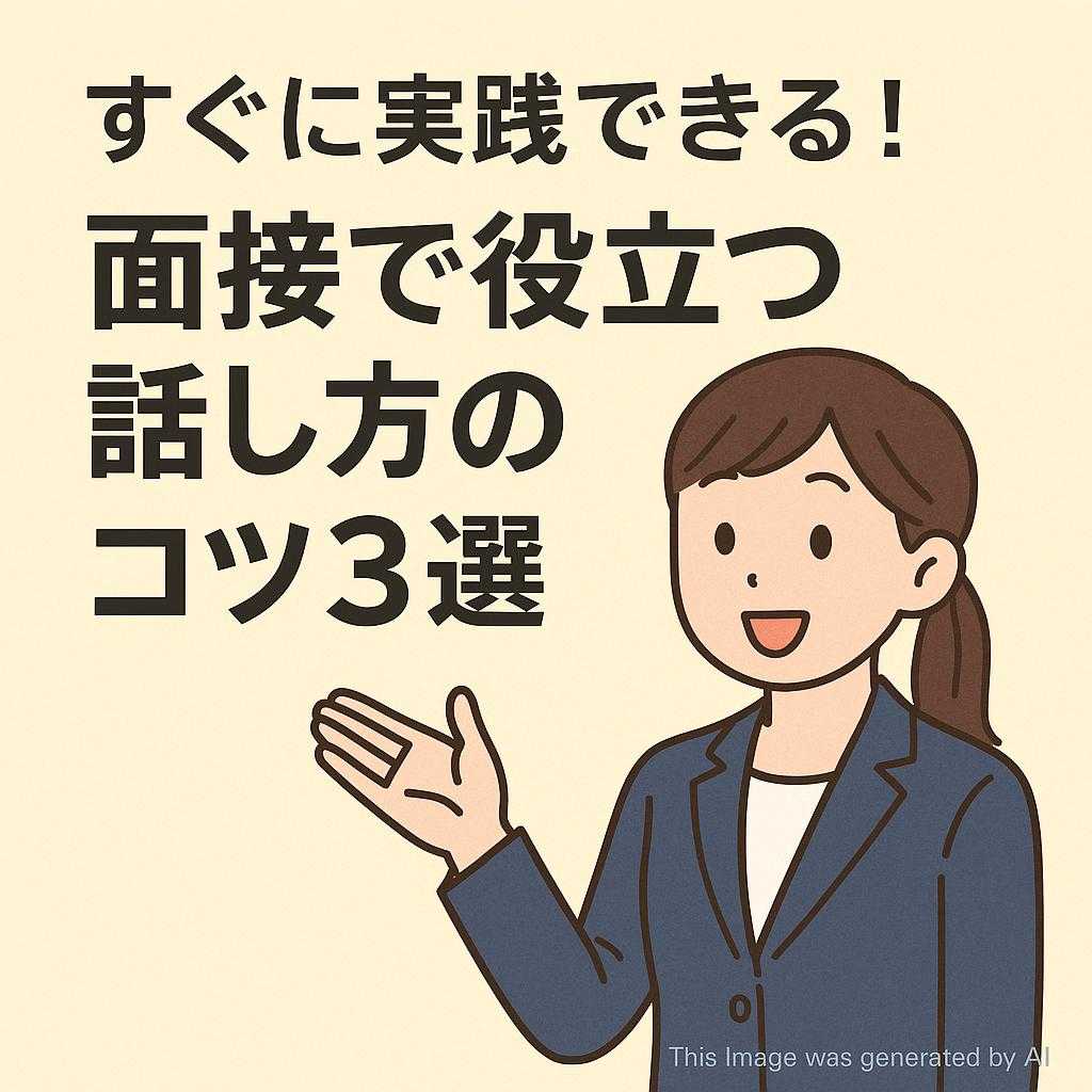 すぐに実践できる！面接で役立つ話し方のコツ3選
