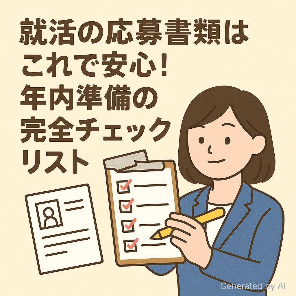 就活の応募書類はこれで安心！年内準備の完全チェックリスト