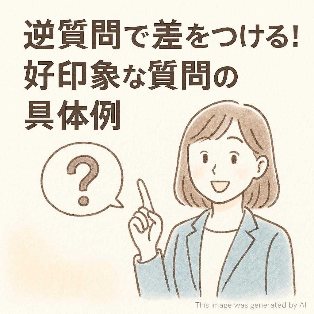 逆質問で差をつける！好印象な質問の具体例