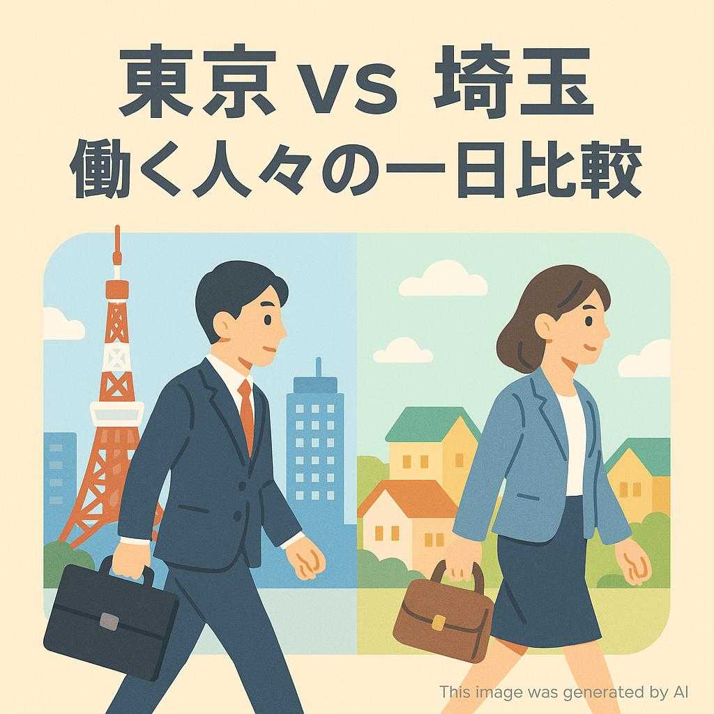 東京vs埼玉: 働く人々の一日比較