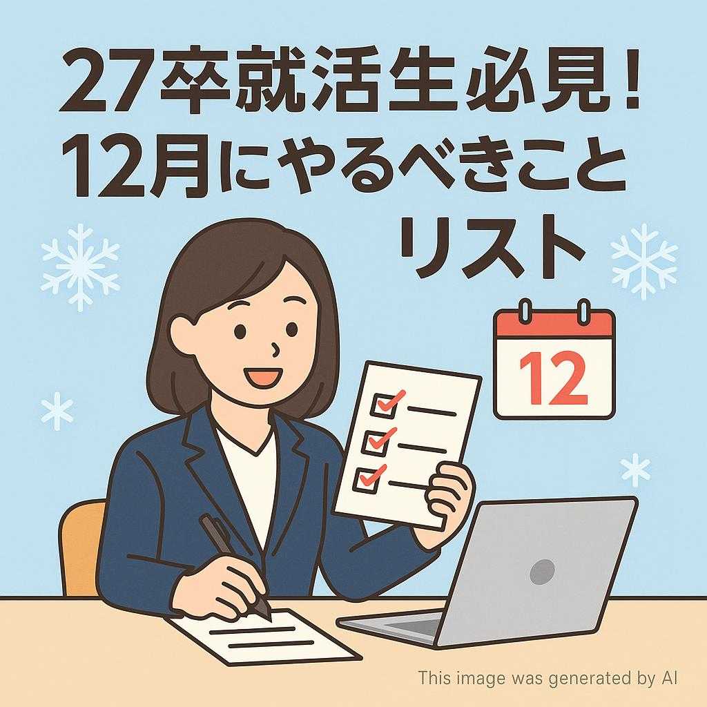 27卒就活生必見！12月にやるべきことリスト