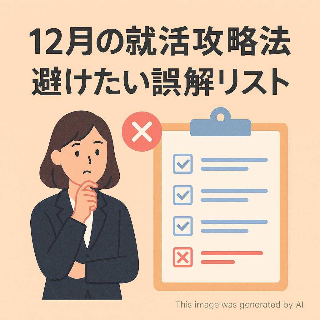 12月の就活攻略法　避けたい誤解リスト