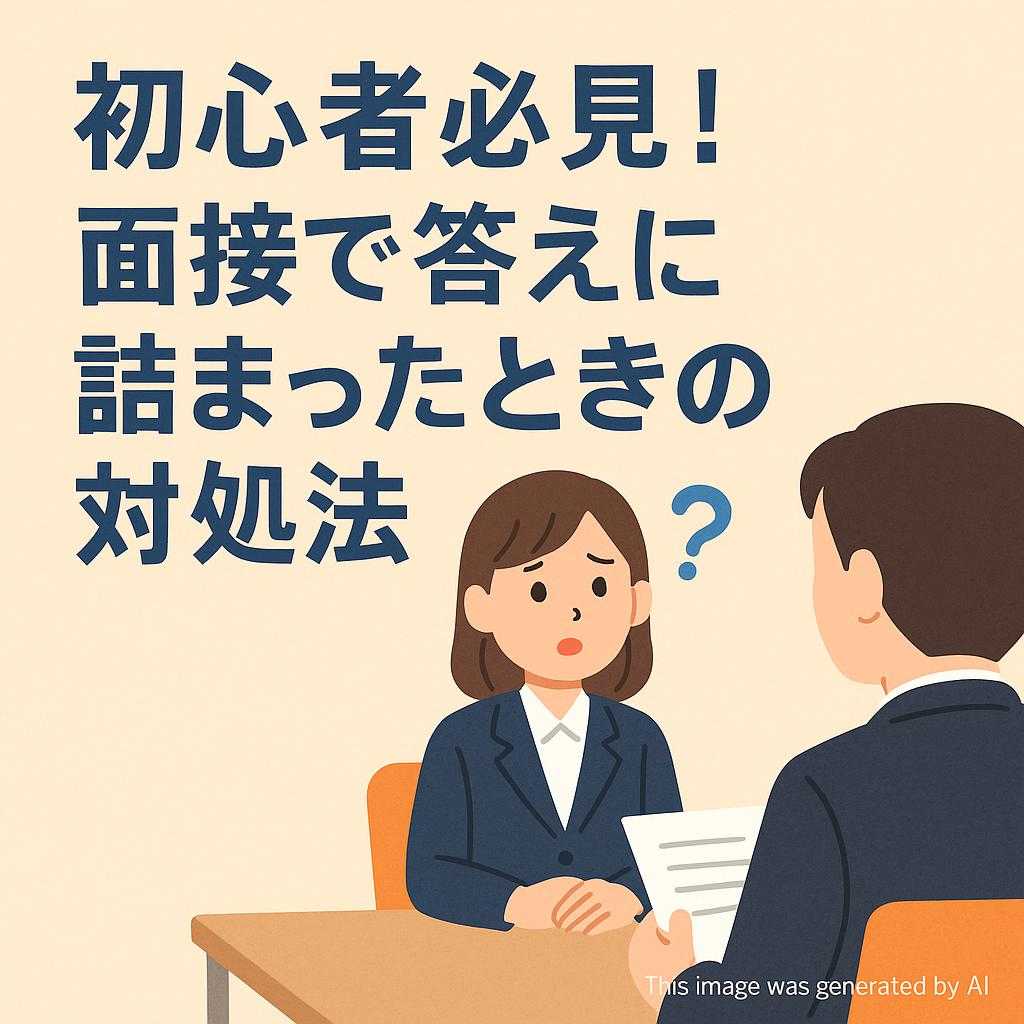 初心者必見！面接で答えに詰まったときの対処法